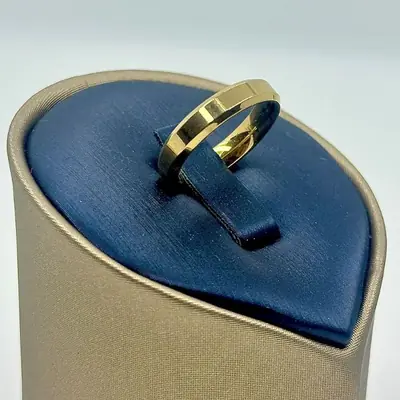 Aliança Quadrada Fina 5mm Aço 316L