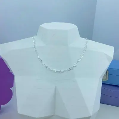 Choker Corrente Corações