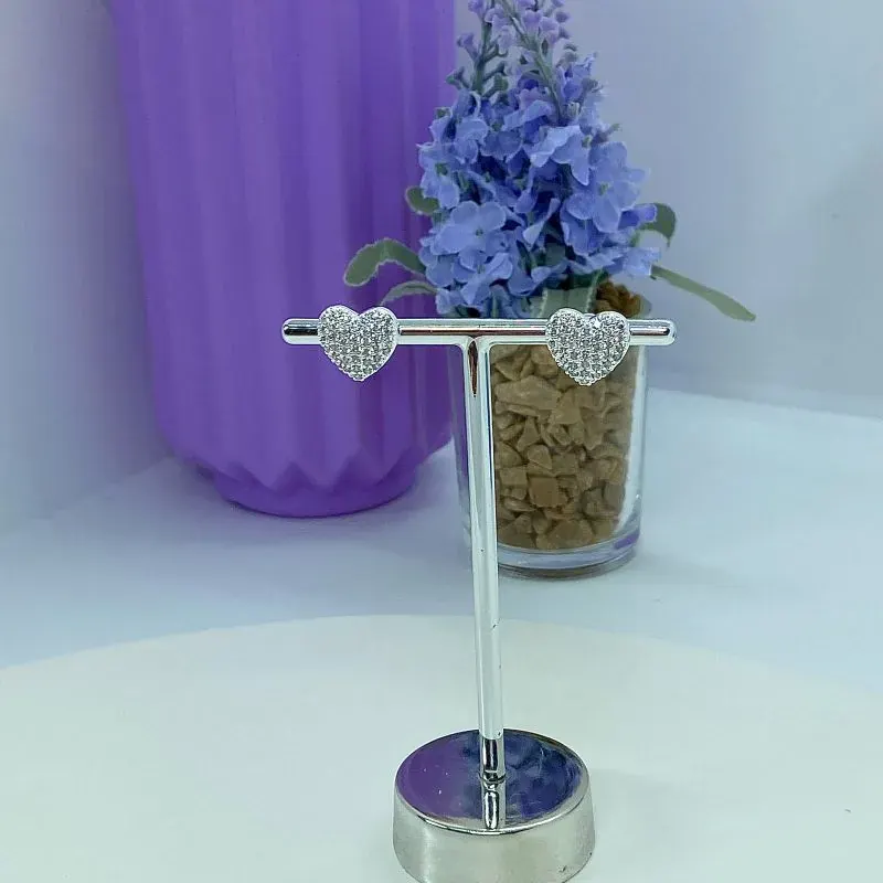 Brinco Coração Cravejado