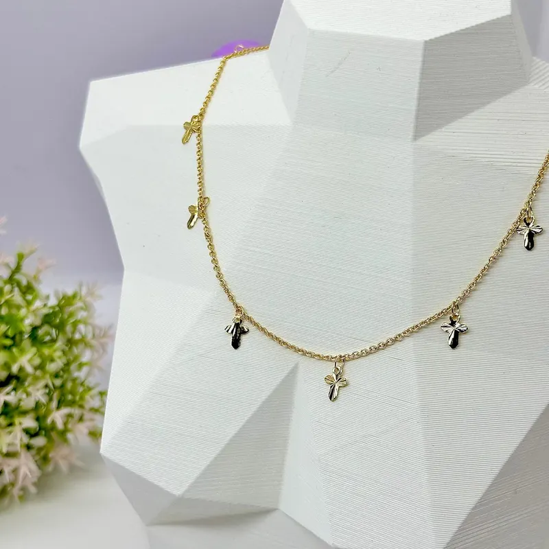 Choker Crucifixos Brilhantes – foto 2