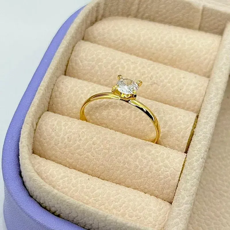 Anel Solitário 4 Garras – foto 5