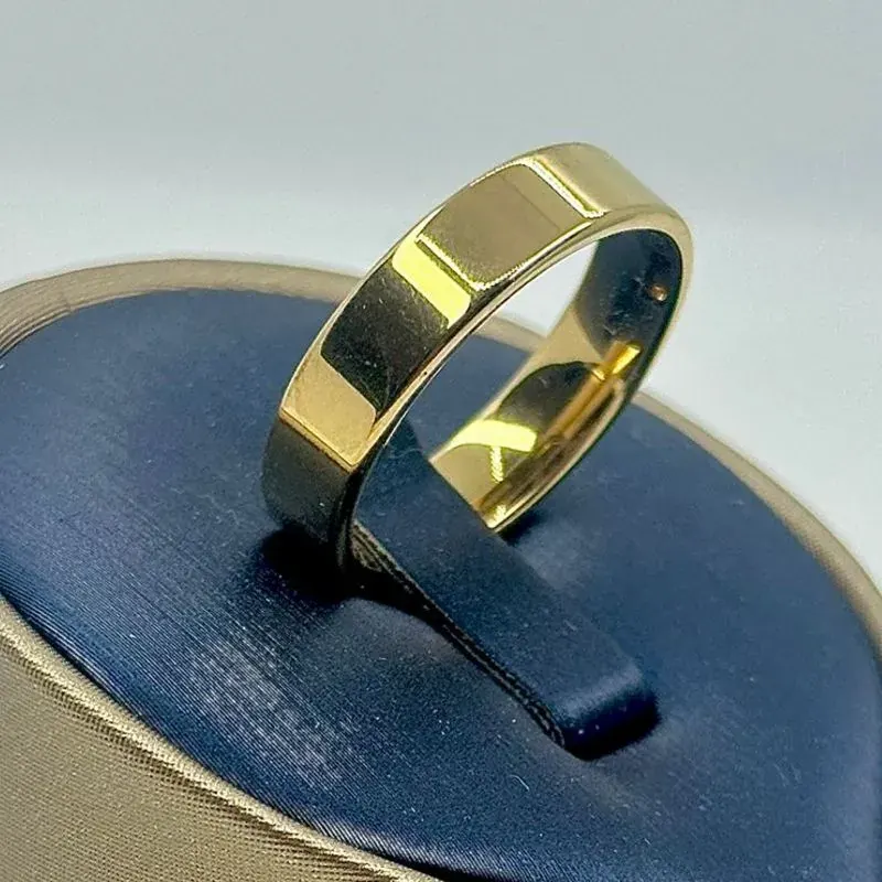 Aliança Quadrada Lisa 6mm Aço 316L – foto 4