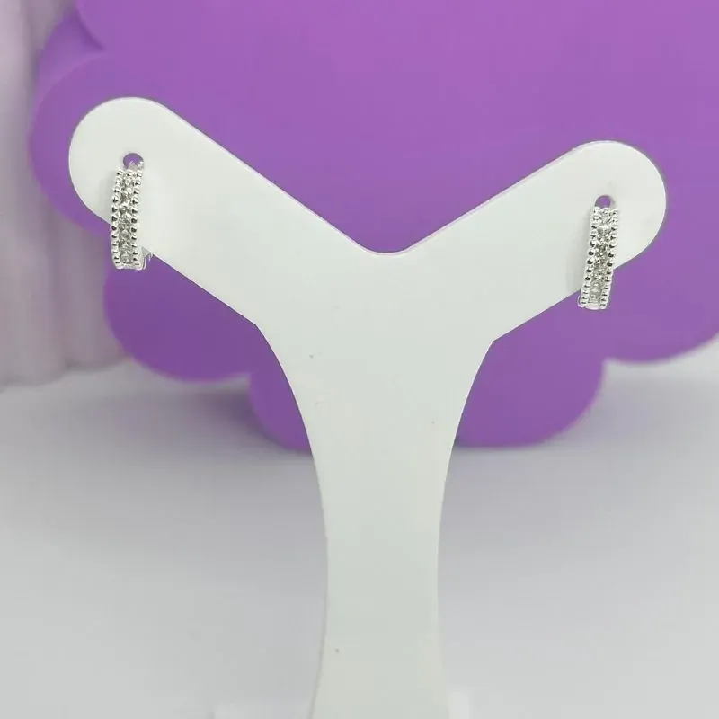 Argola Click Cravejada Pontilhada