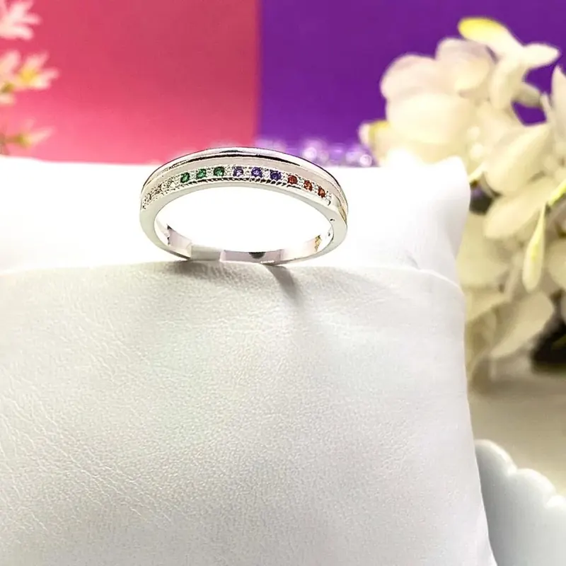Anel Duo Color Prata – foto 3
