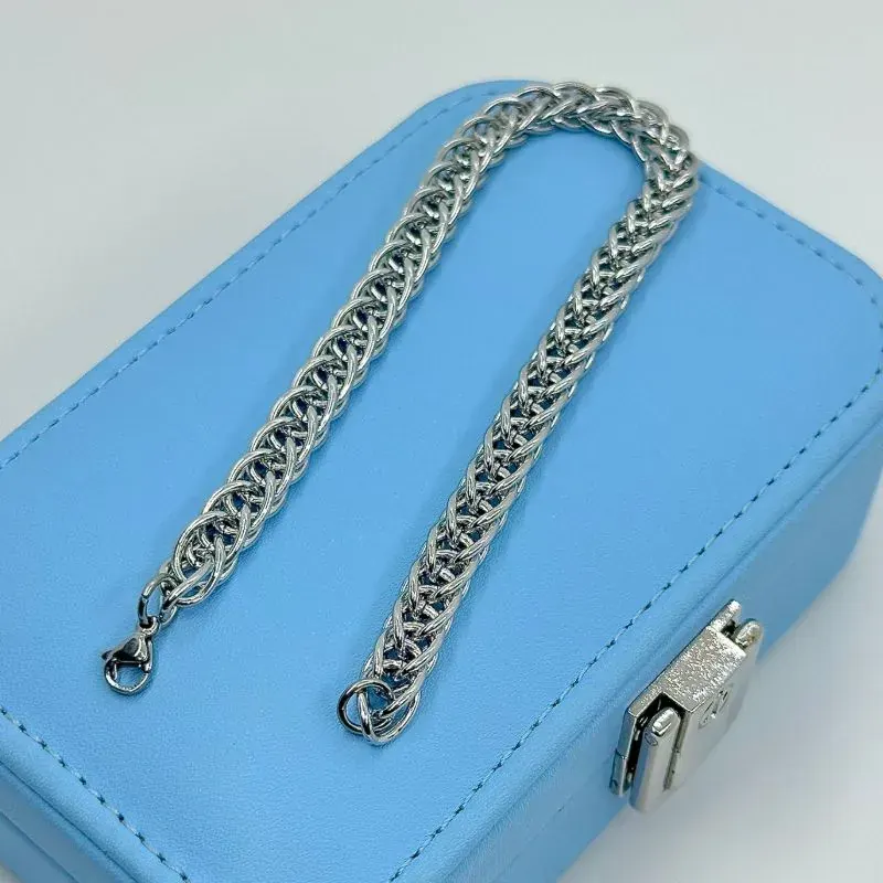 Pulseira Elos Entrelaçados Duplo 6mm Aço 316L