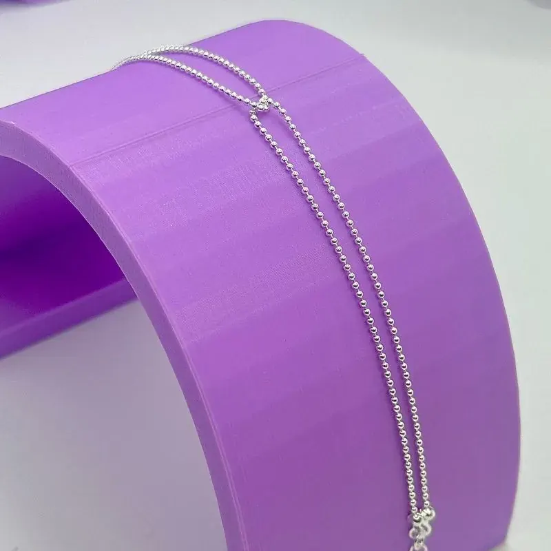 Pulseira Corrente Bolinhas 1mm Entrelaçadas