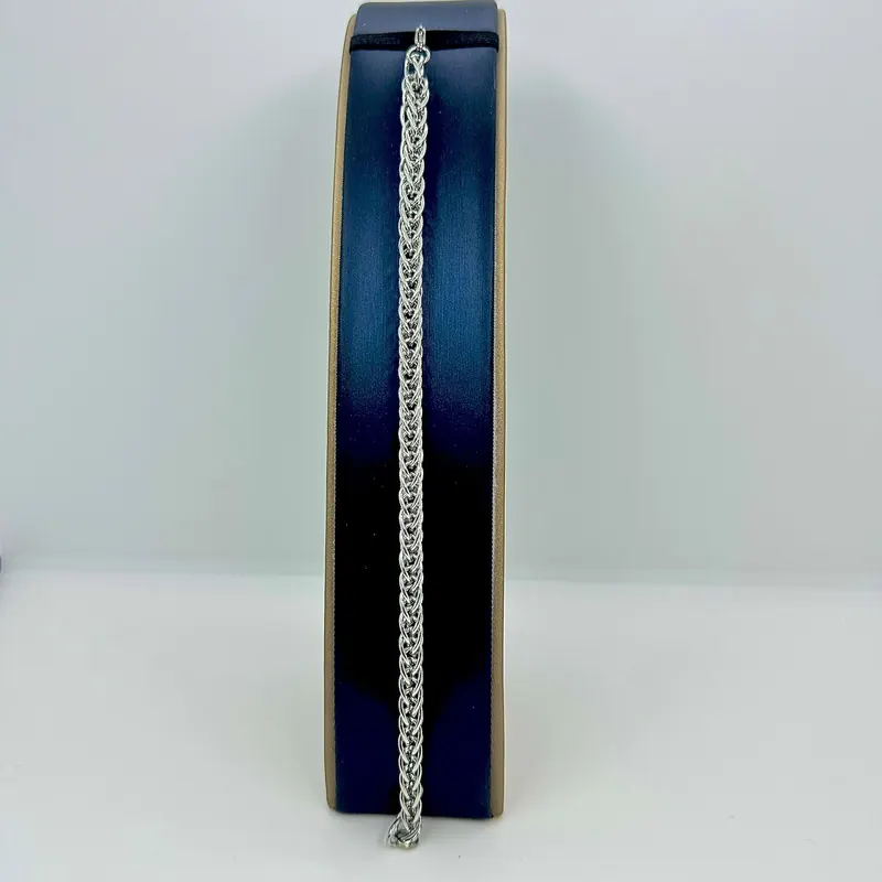 Pulseira Elos Entrelaçados Duplo 6mm Aço 316L – foto 2