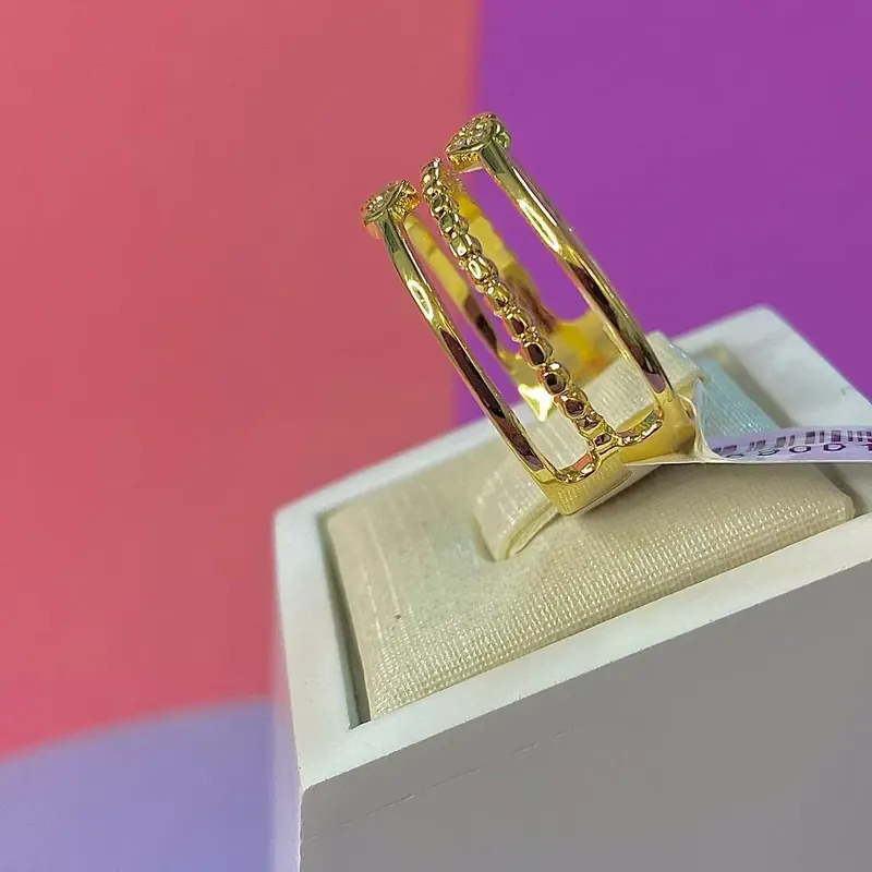 Anel Aro Triplo com Mini Corações – foto 2