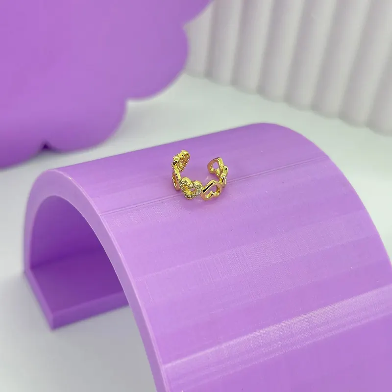 Piercing Fake Corações 2 Gravejados – foto 2