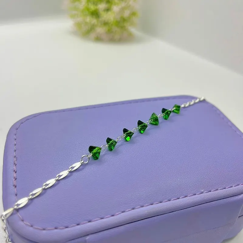 Pulseira Pedras Cascalho Esmeralda – foto 2