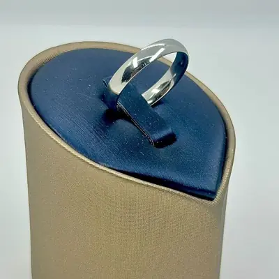 Aliança Lisa Abaulada 5mm Aço 316L
